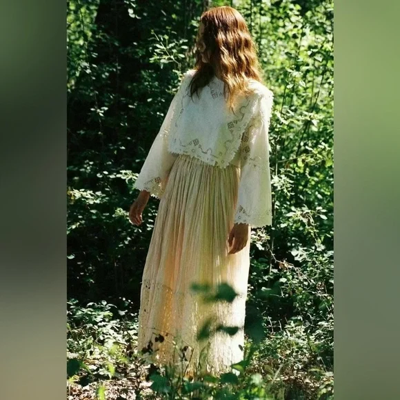 NWT Sea New York Anita Lace Eyelet Cotton Linen Blouse Top - Picture 4 of 9